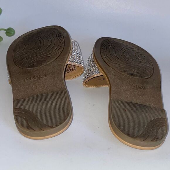 Cat & Jack Gold and Silver Sparkly Sandals - Picture 8 of 8